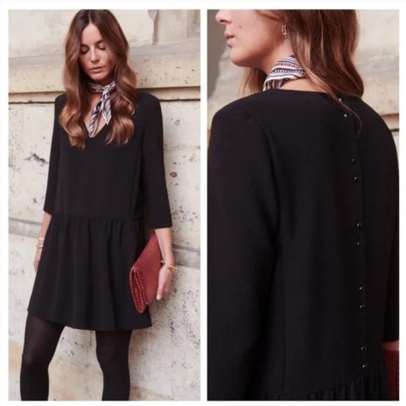 Sezane Dresses & Skirts - Sézane Gilly Dress in Black Size 40 P453